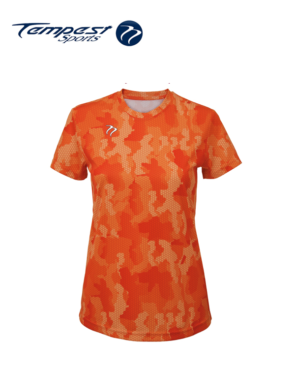 Tempest Tour Orange Womens Camo T